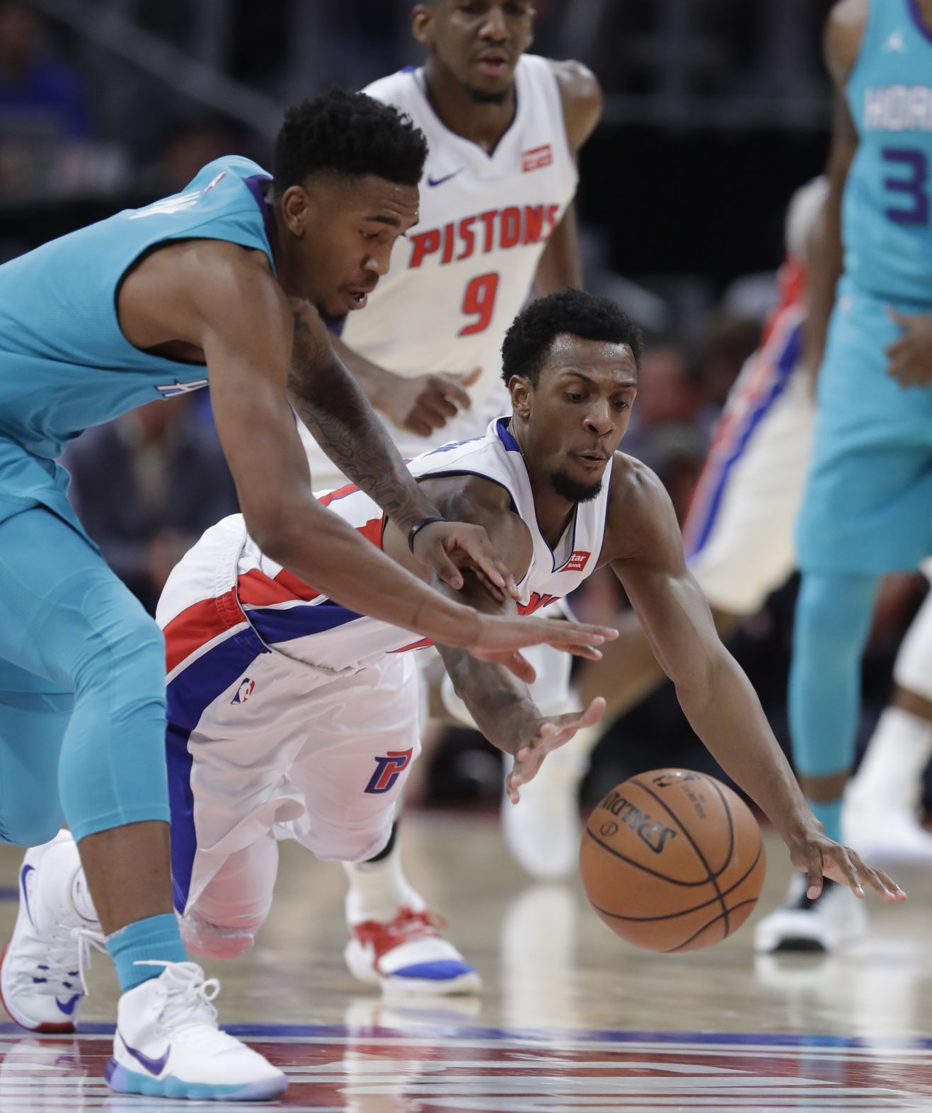 Harris-led Pistons beat Hornets 102-90 in return downtown - The Garden ...