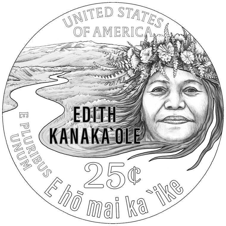 Edith Kanaka‘ole quarter design released; five prominent women honored